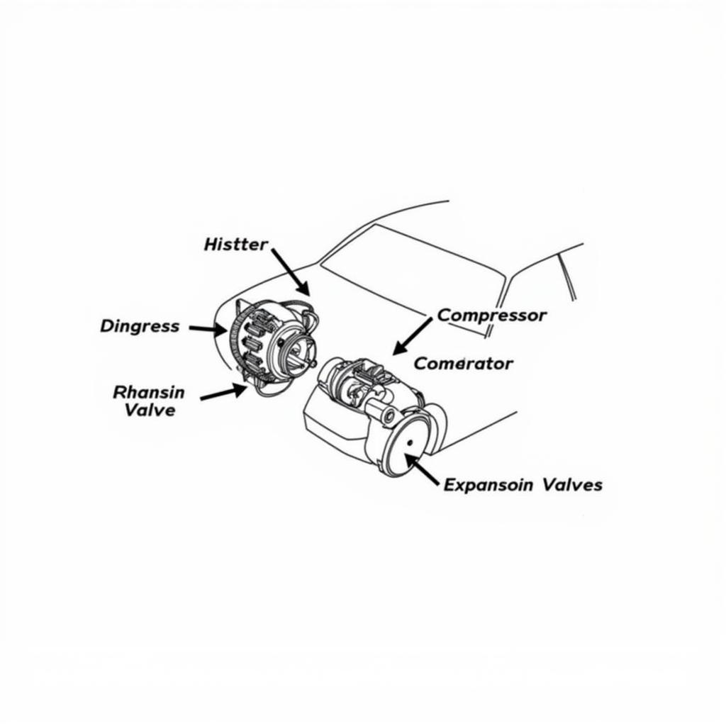 Car AC System Components Diagram