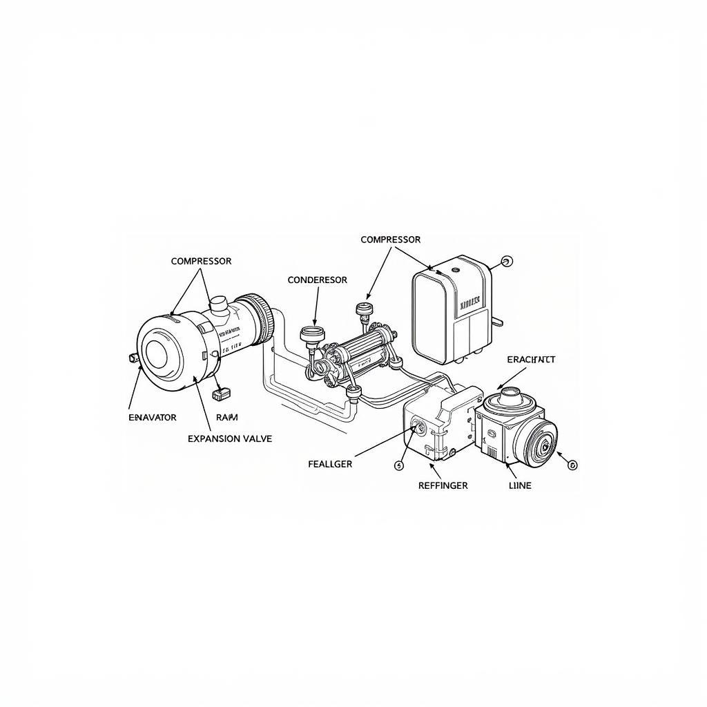 Car AC System Components Diagram