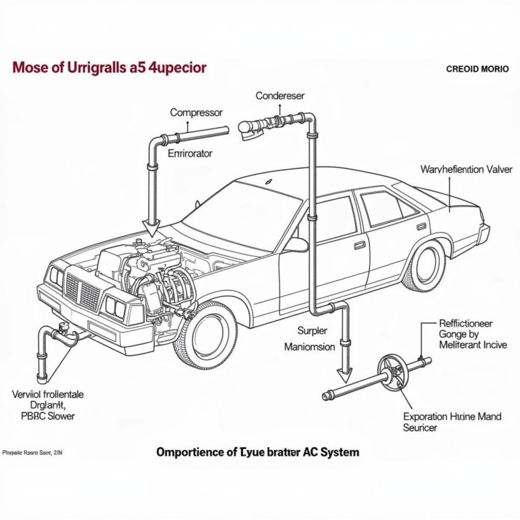 Car AC System Components Diagram