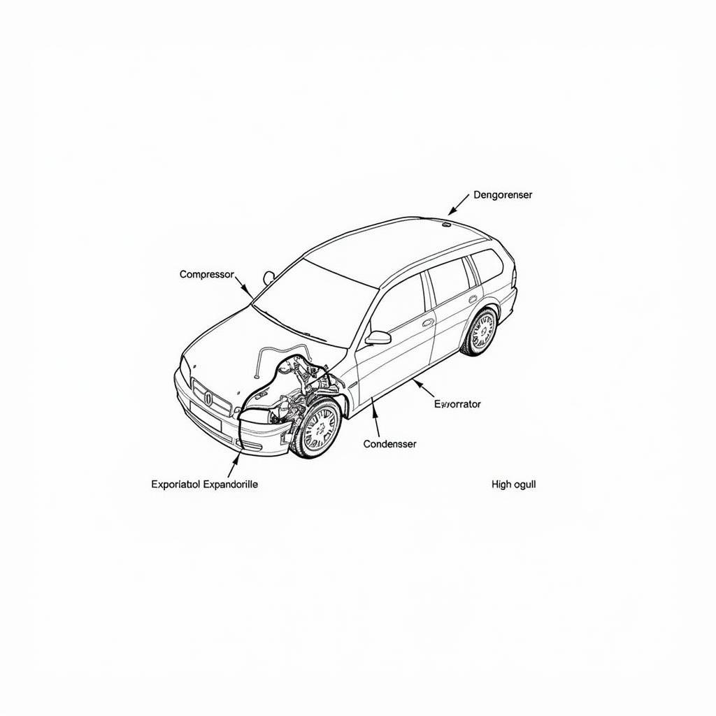 Car AC System Components Diagram