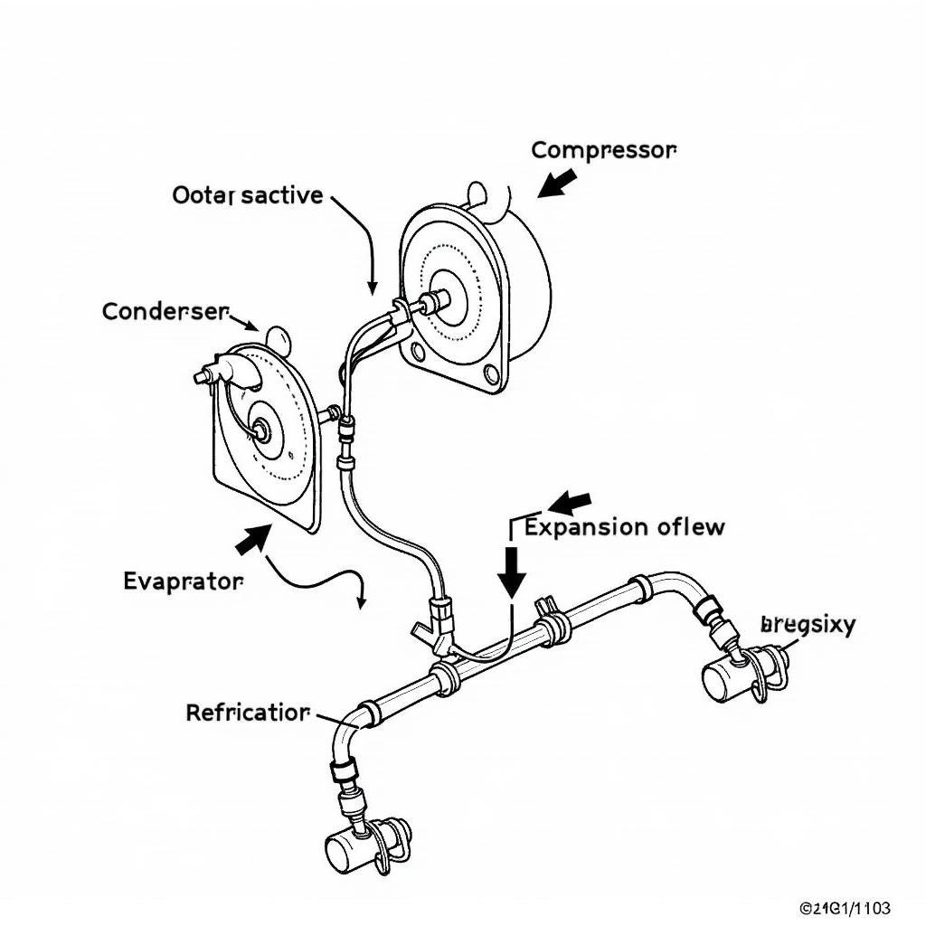 Car AC System Components Diagram