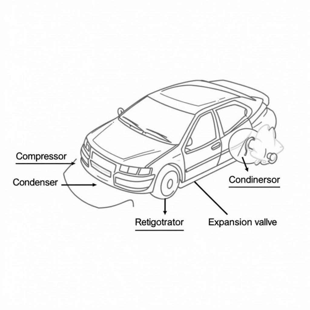 Car AC System Components