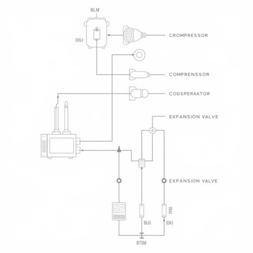 Car AC System Components Diagram