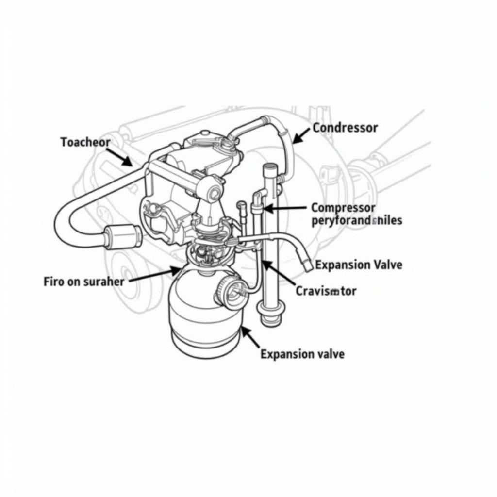 Car AC System Components Diagram