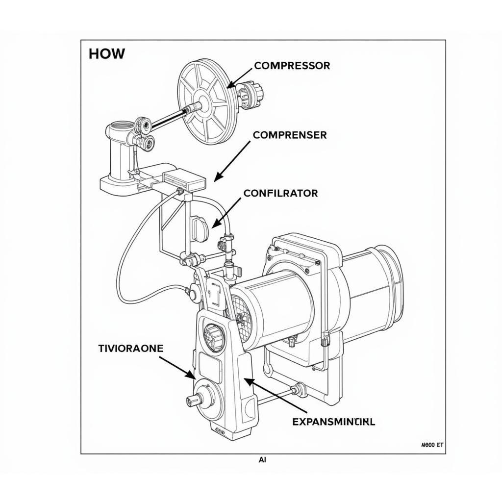 Car AC System Components Diagram