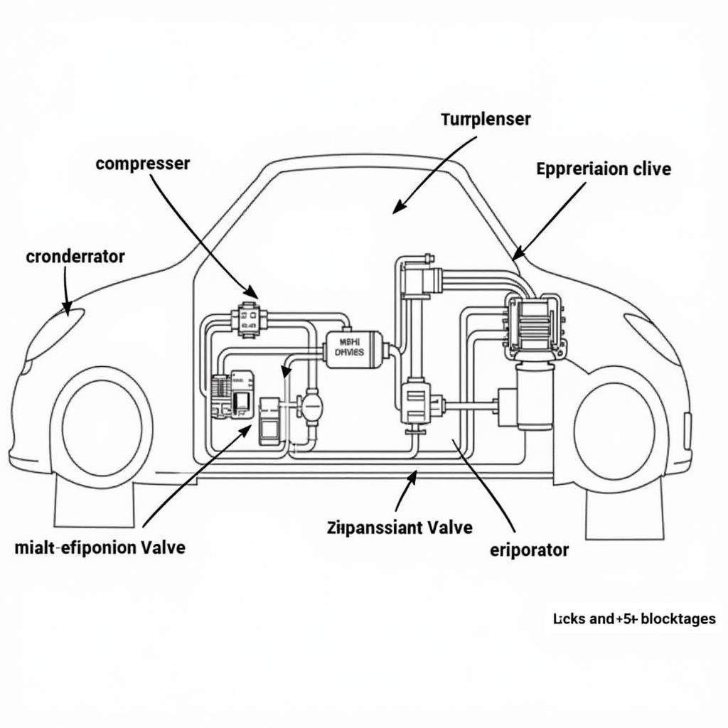 Car AC System Components Diagram