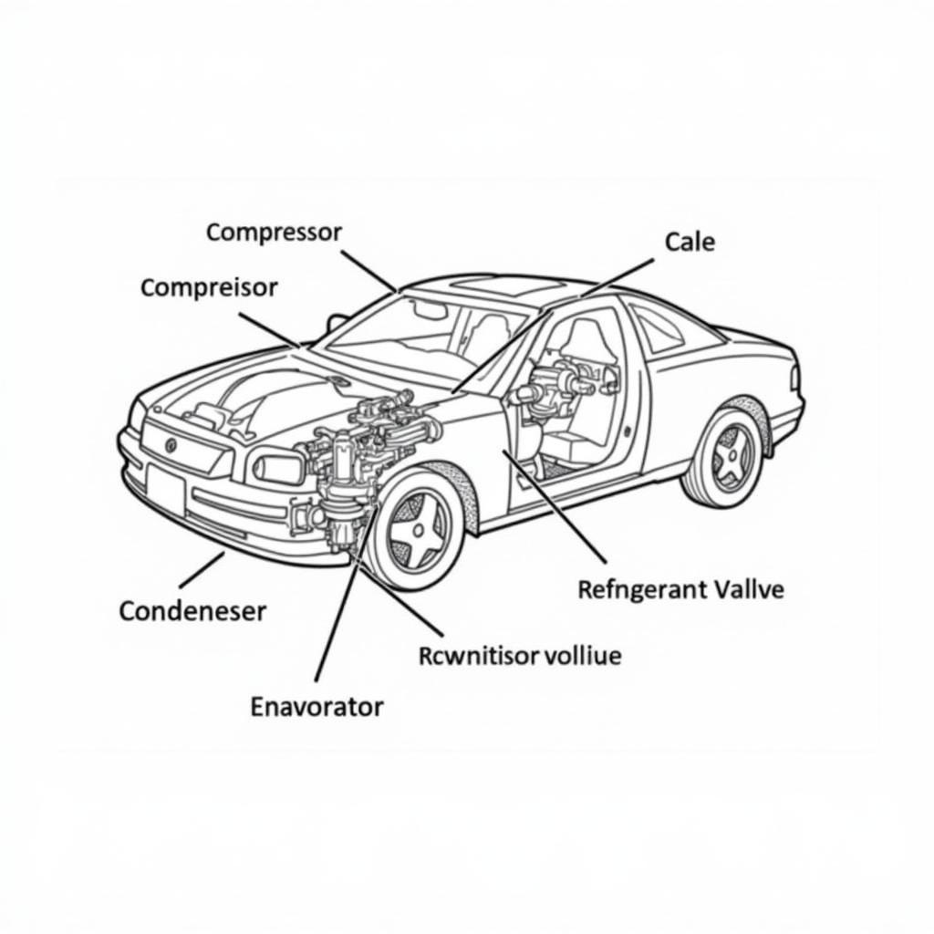 Car AC System Components Diagram