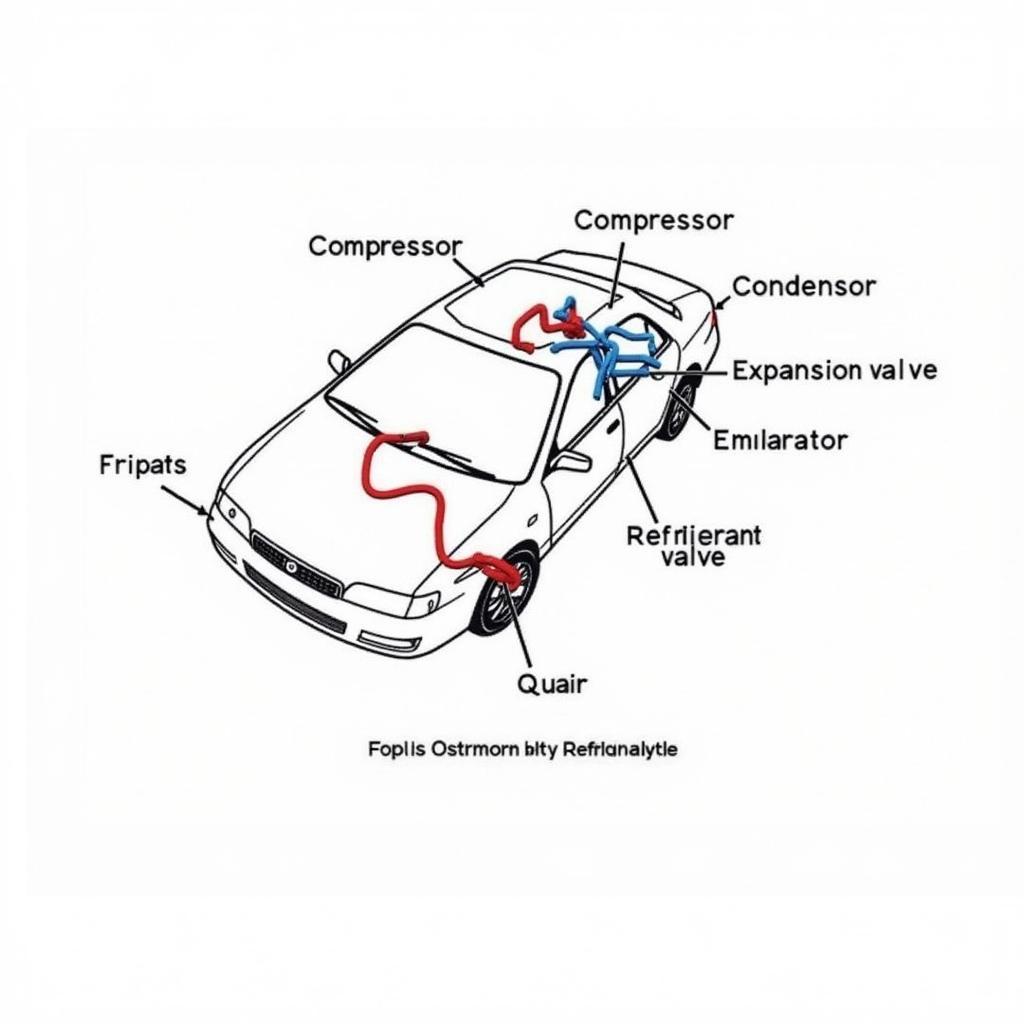 Car AC System Components Diagram