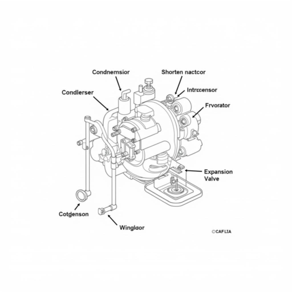 Car AC System Components Diagram