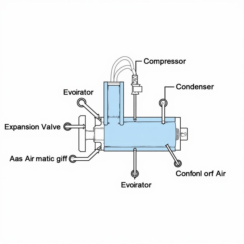 Diagram of Car AC System Components