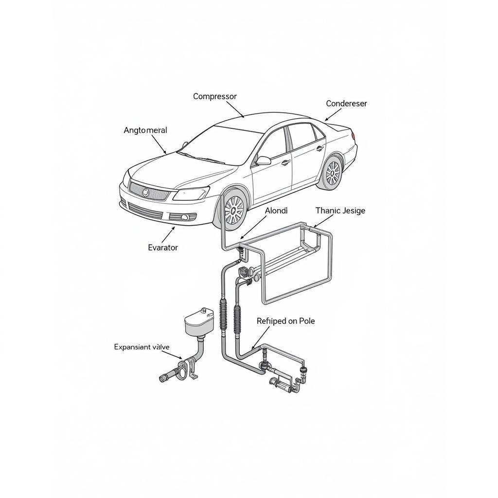 Car AC System Components Diagram