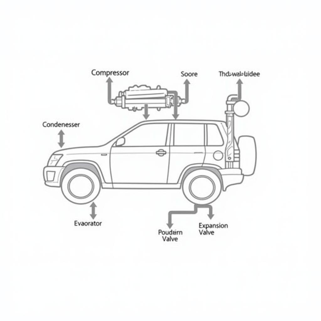 Car Air Conditioning System Components Diagram