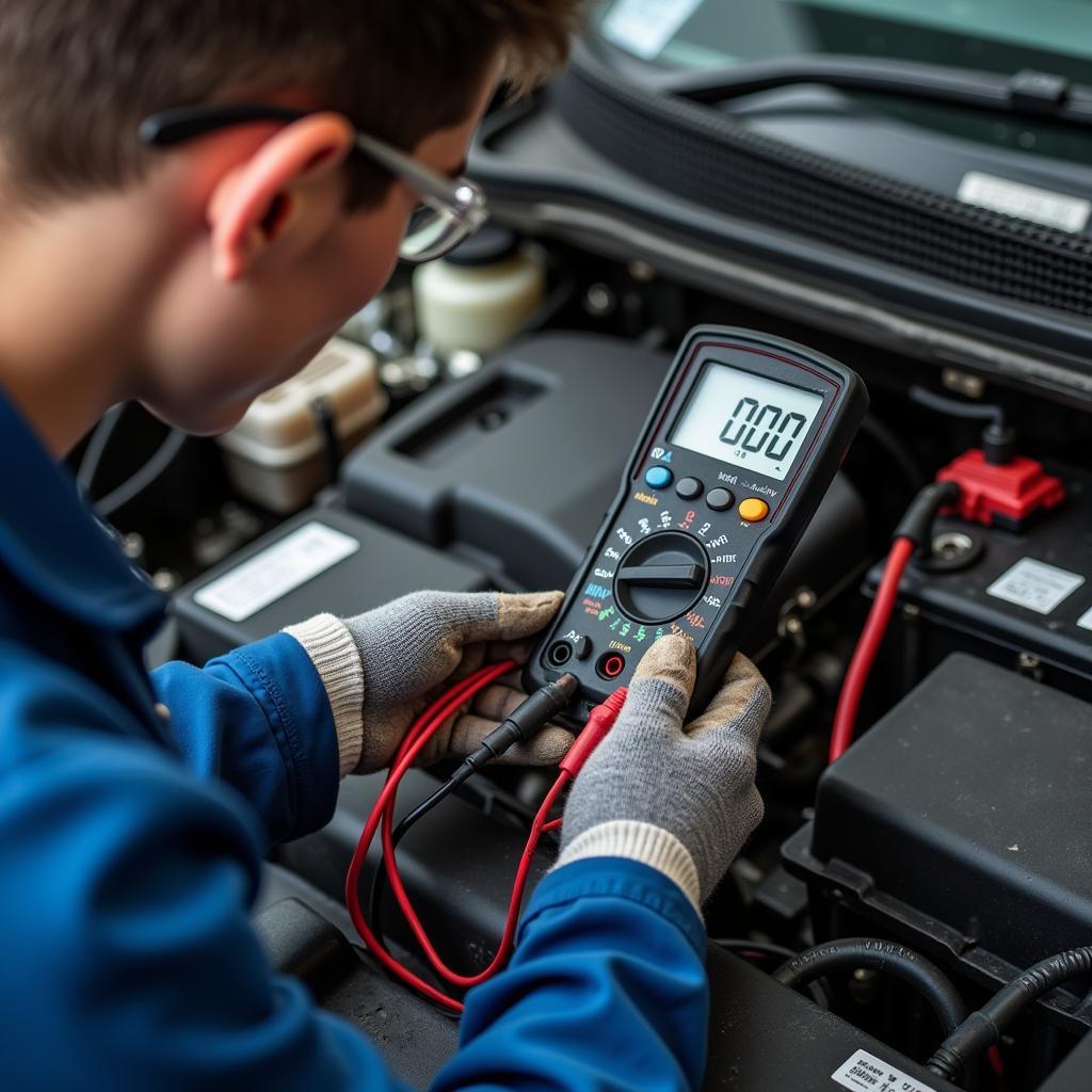 Testing a Car Battery with a Multimeter