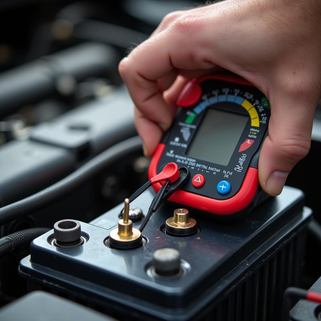 Car Battery Voltage Check during 4b Auto Service