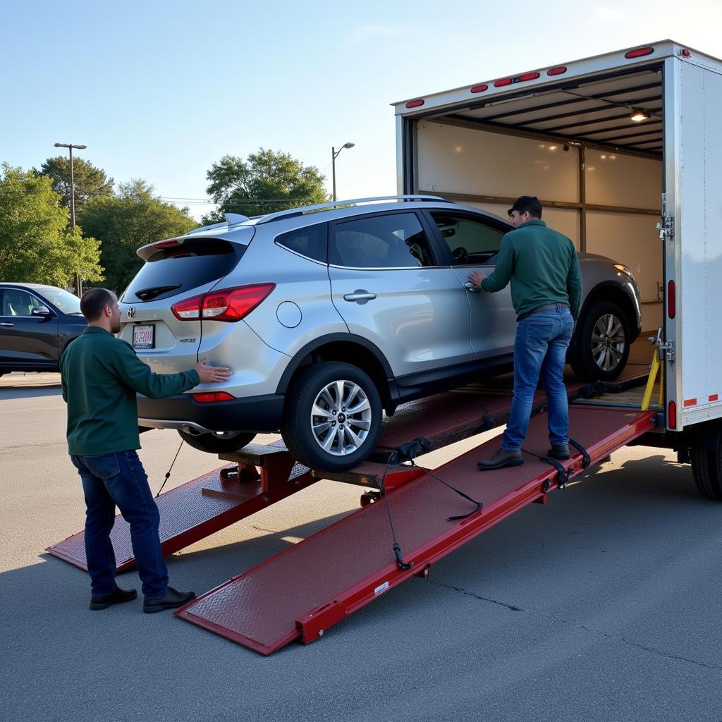 Car Being Loaded for Transport in Deltona, FL