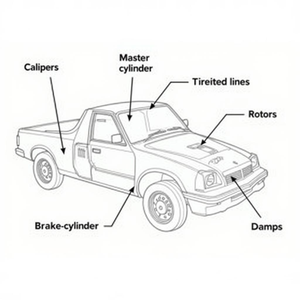 Car Brake System Components Diagram