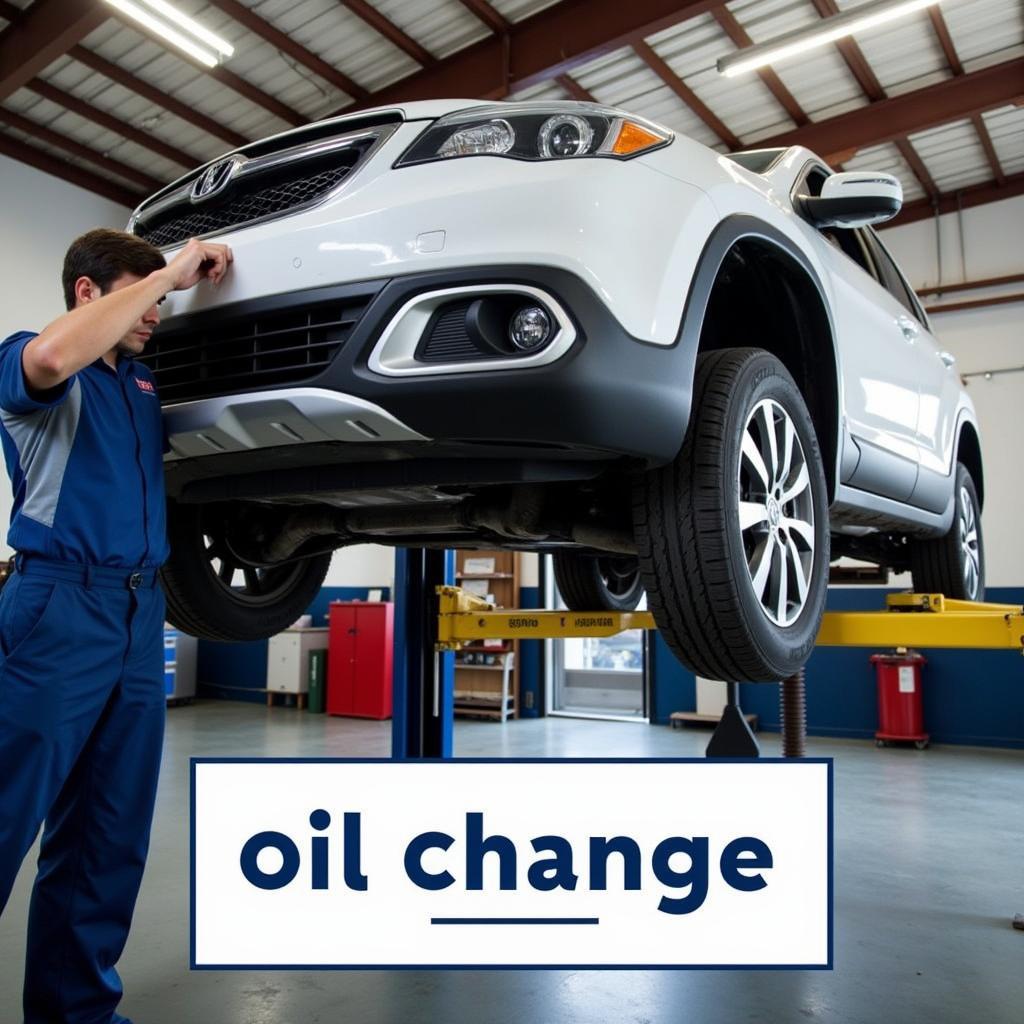 Routine Oil Change at an Auto Service Center