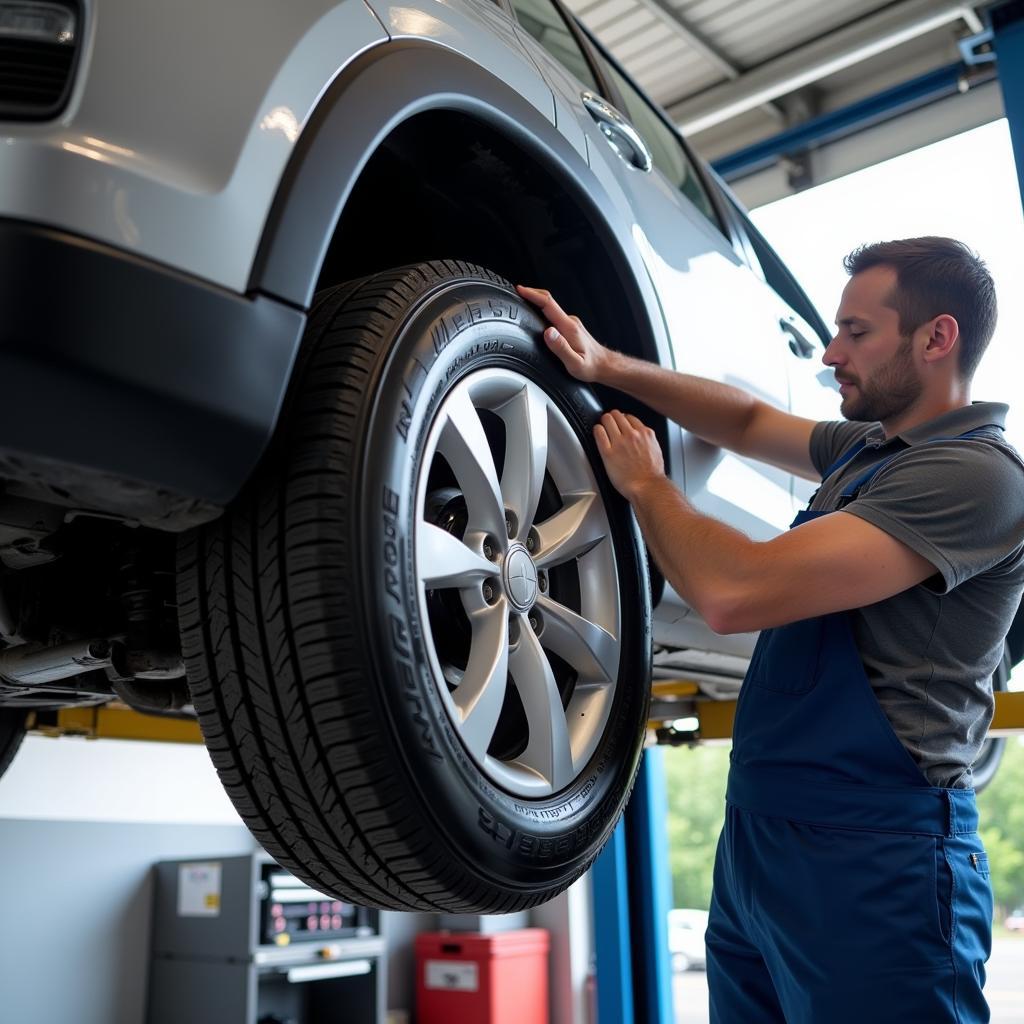 Car Getting Tire Rotation in Spring Lake, MI