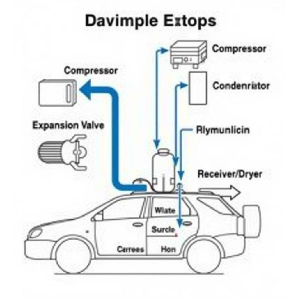 Car HVAC System Components Diagram