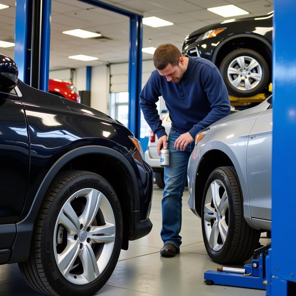 Car Maintenance in Akron Ohio Showing Oil Change and Tire Rotation