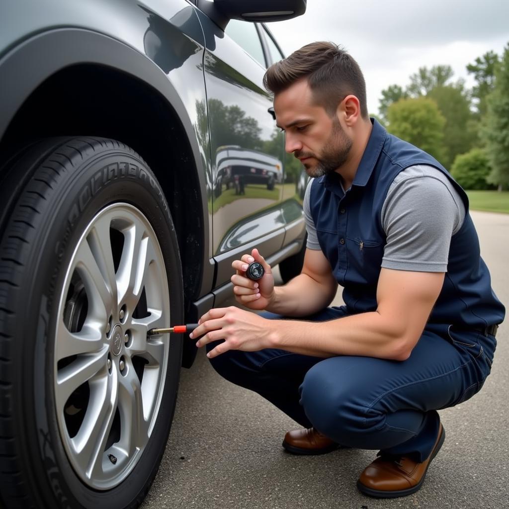 Checking Car Fluids and Tire Pressure in Defiance, Ohio