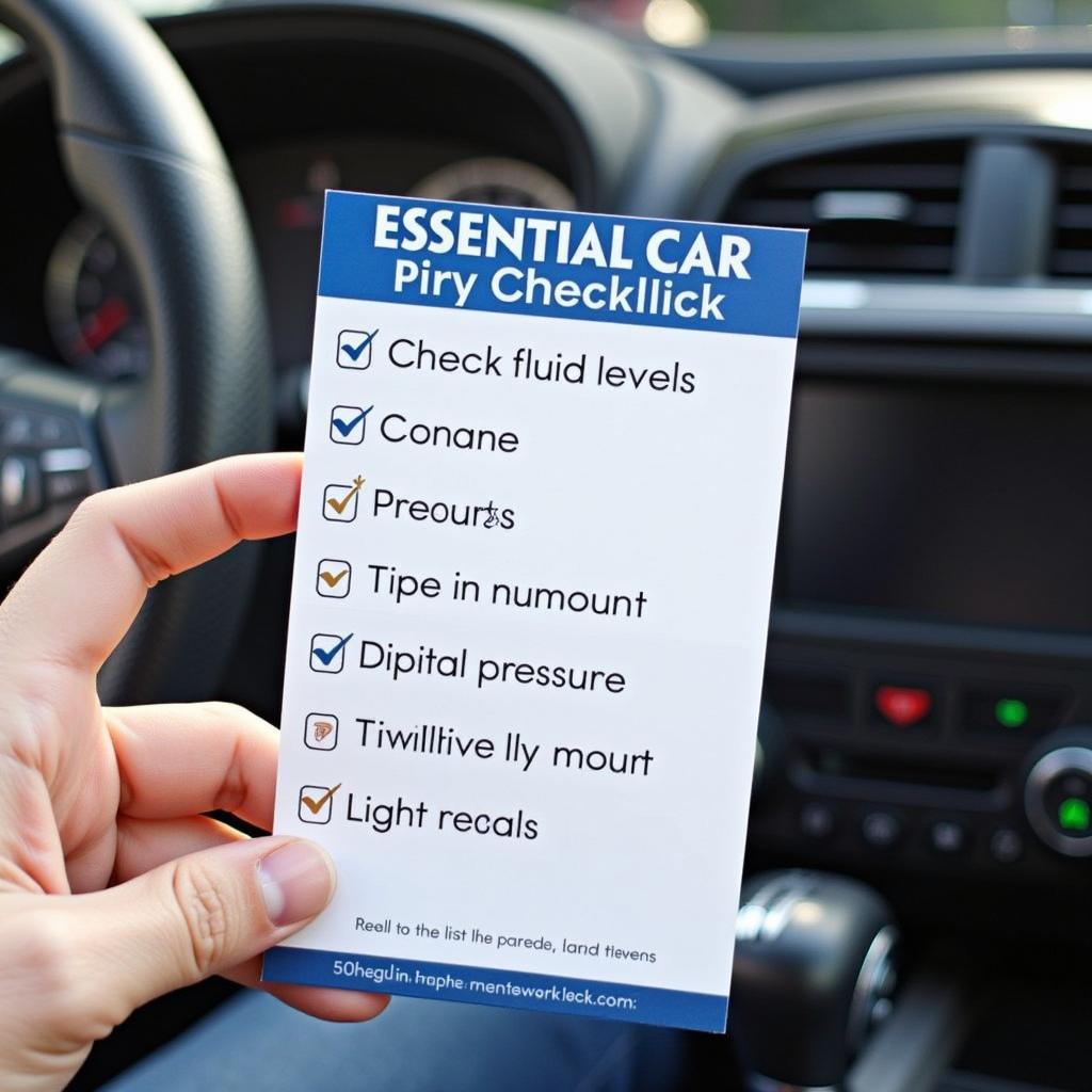 Car Maintenance Checklist