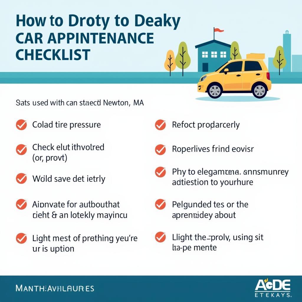 Car Maintenance Checklist for Newton MA Drivers