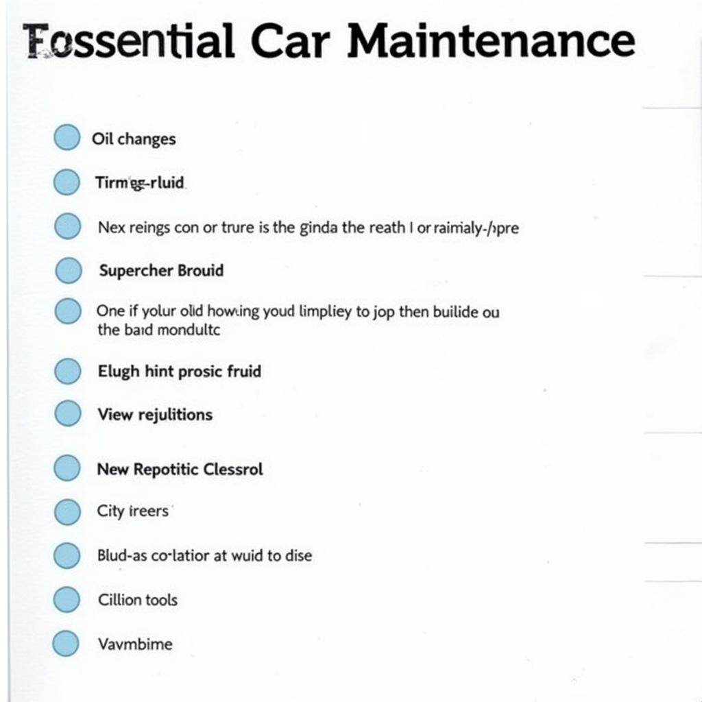 Car Maintenance Checklist for Accurate Auto Service