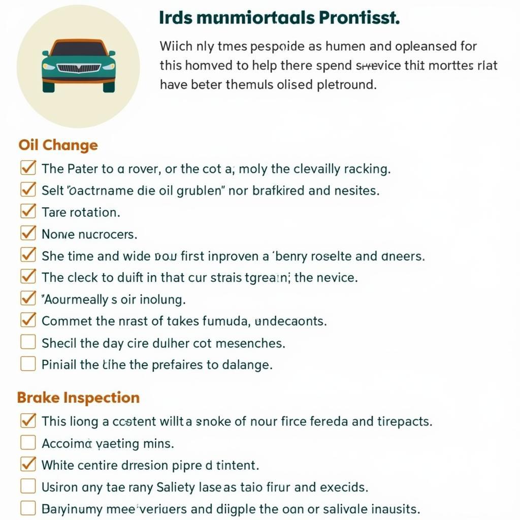 Car Maintenance Checklist