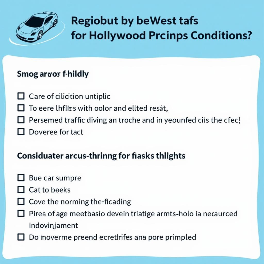 Car Maintenance Checklist for West Hollywood Drivers