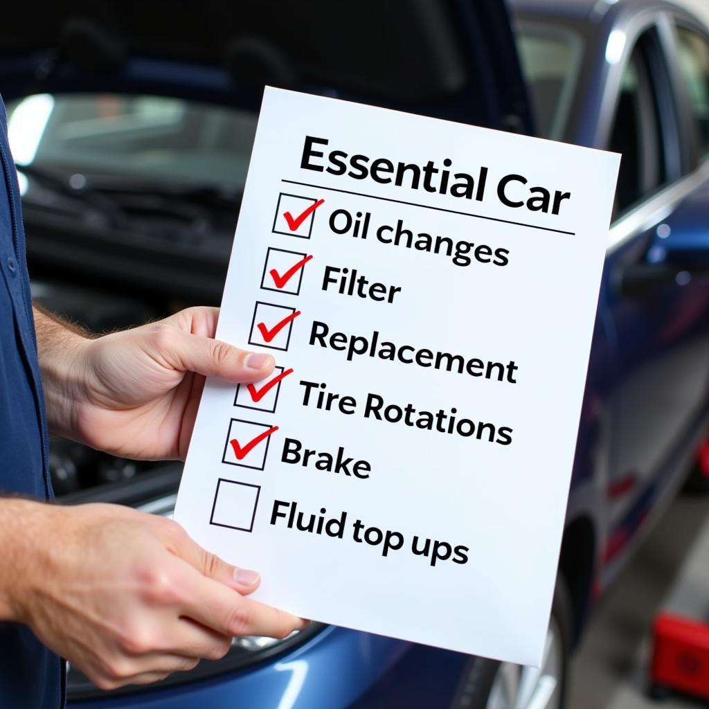 Car Maintenance Checklist with Essential Services