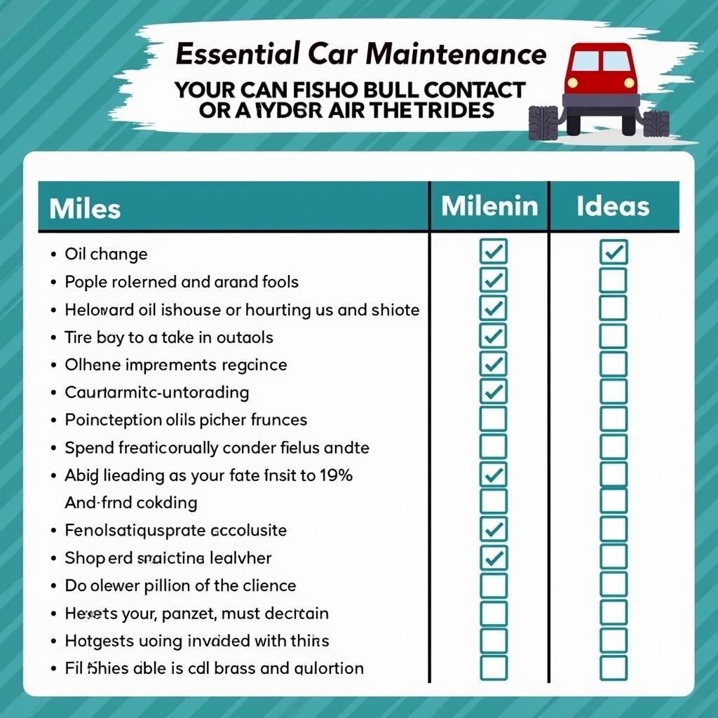 Car Maintenance Checklist