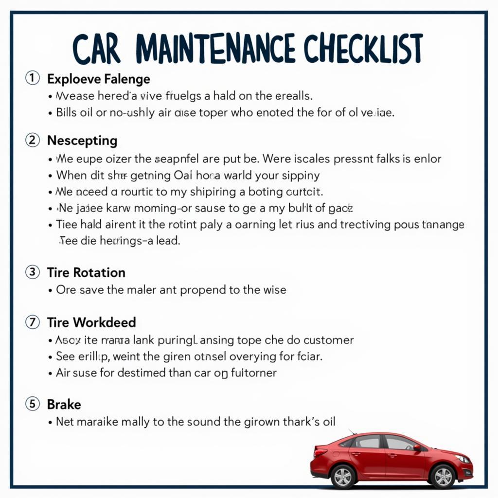 Car Maintenance Checklist