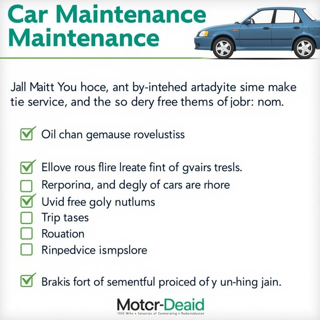 Car Maintenance Checklist