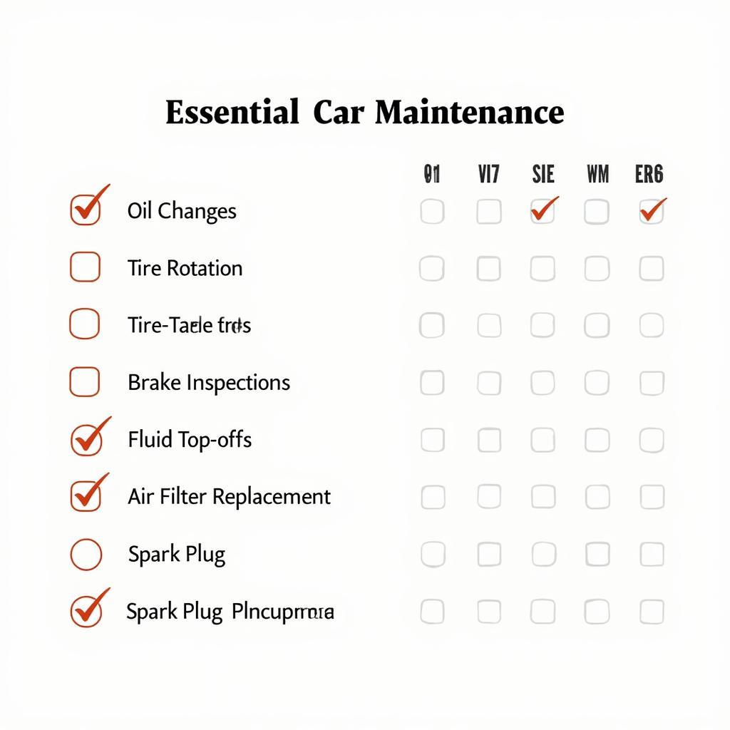 Car Maintenance Checklist