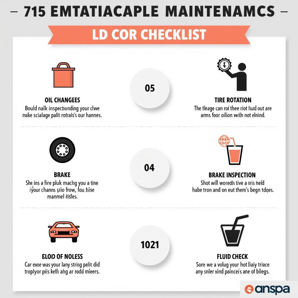 Checklist for essential car maintenance tasks