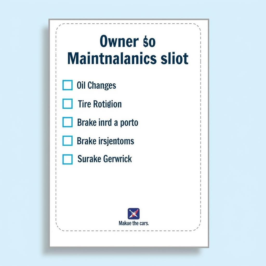 Car Maintenance Checklist