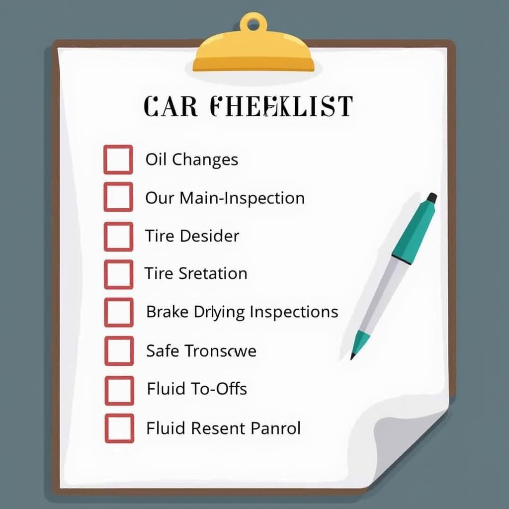 Car Maintenance Checklist