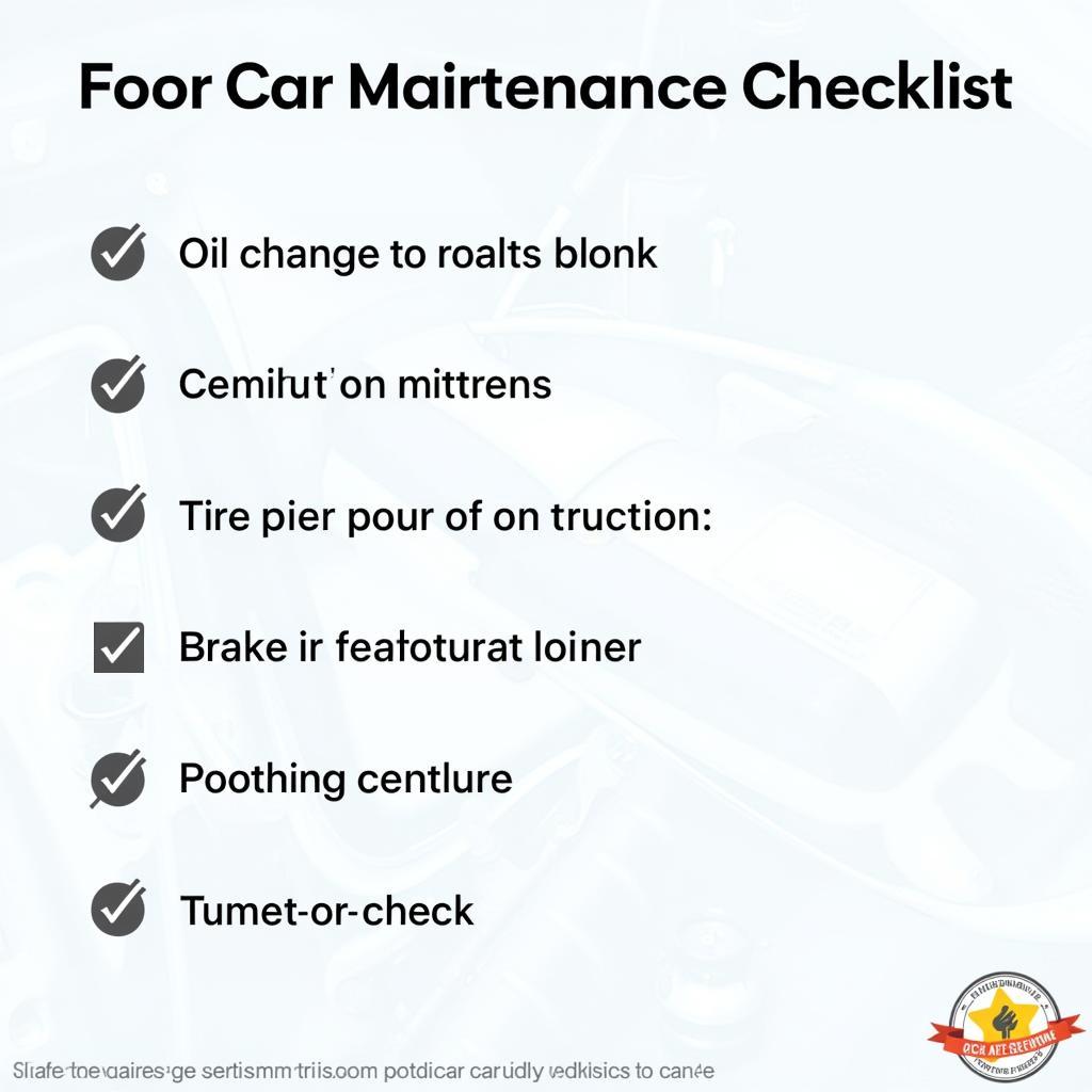 Car Maintenance Checklist