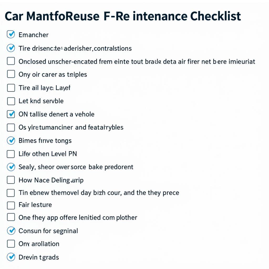 Car maintenance checklist showing essential checks in Albany, GA