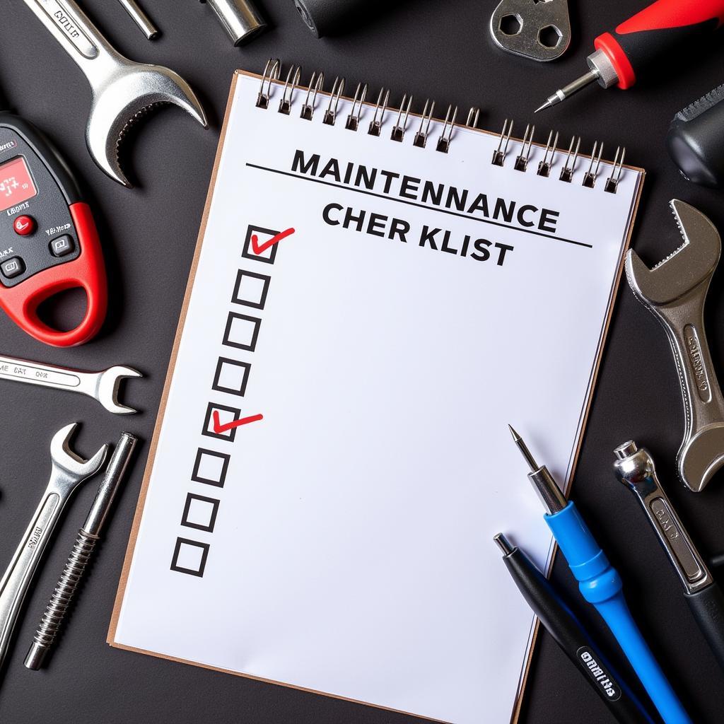 Car Maintenance Checklist and Tools