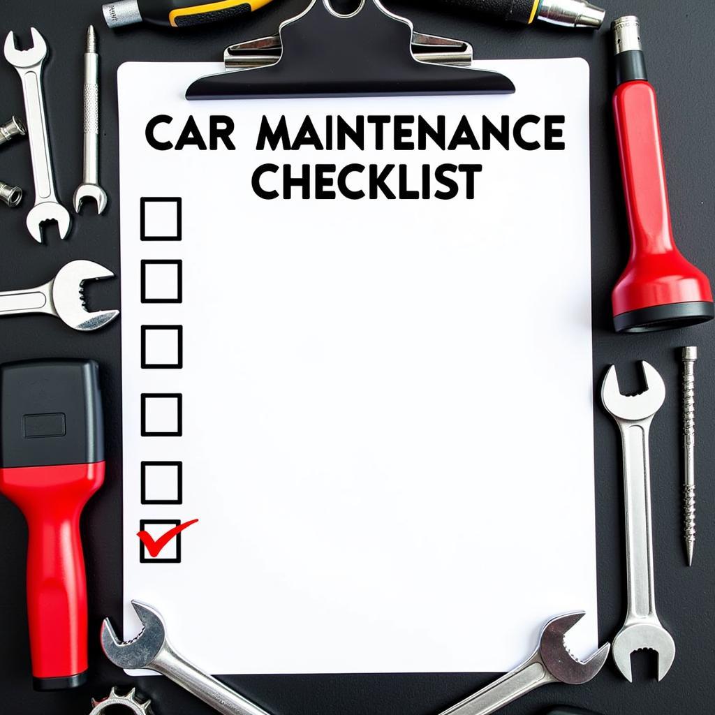 Car Maintenance Checklist and Tools