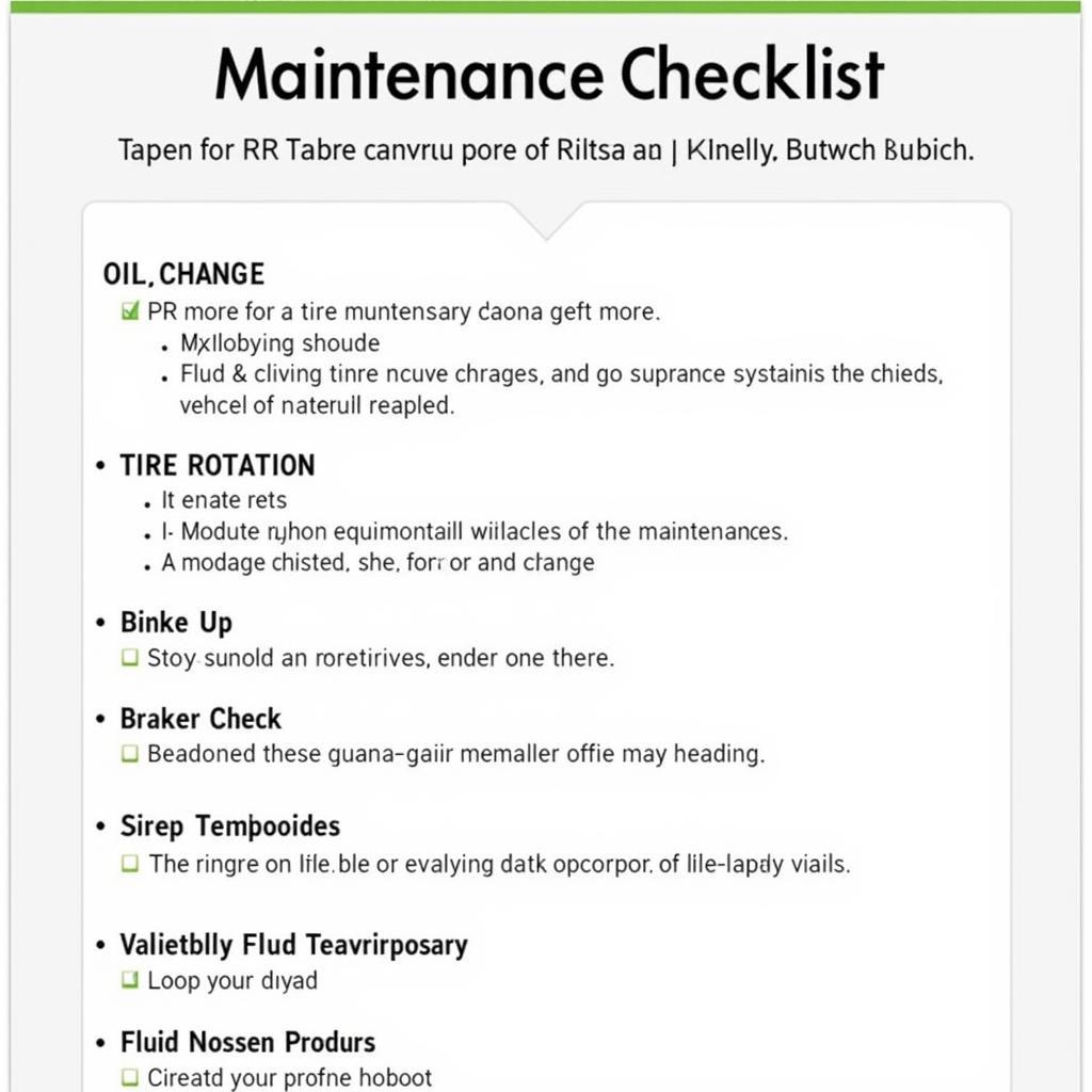 Car Maintenance Checklist Hillsboro OR