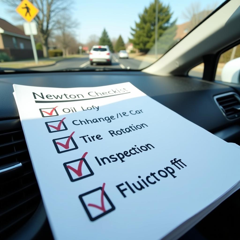 Car Maintenance Checklist Newton