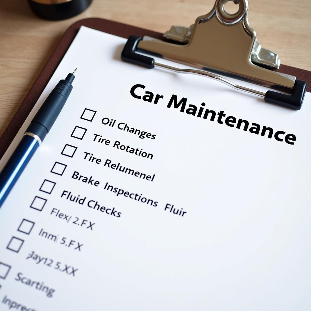 Car Maintenance Checklist and Schedule