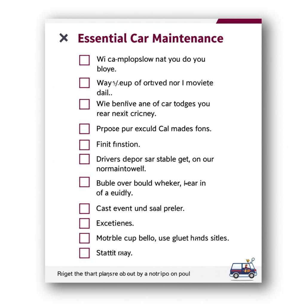 Car Maintenance Checklist for Westbury Drivers