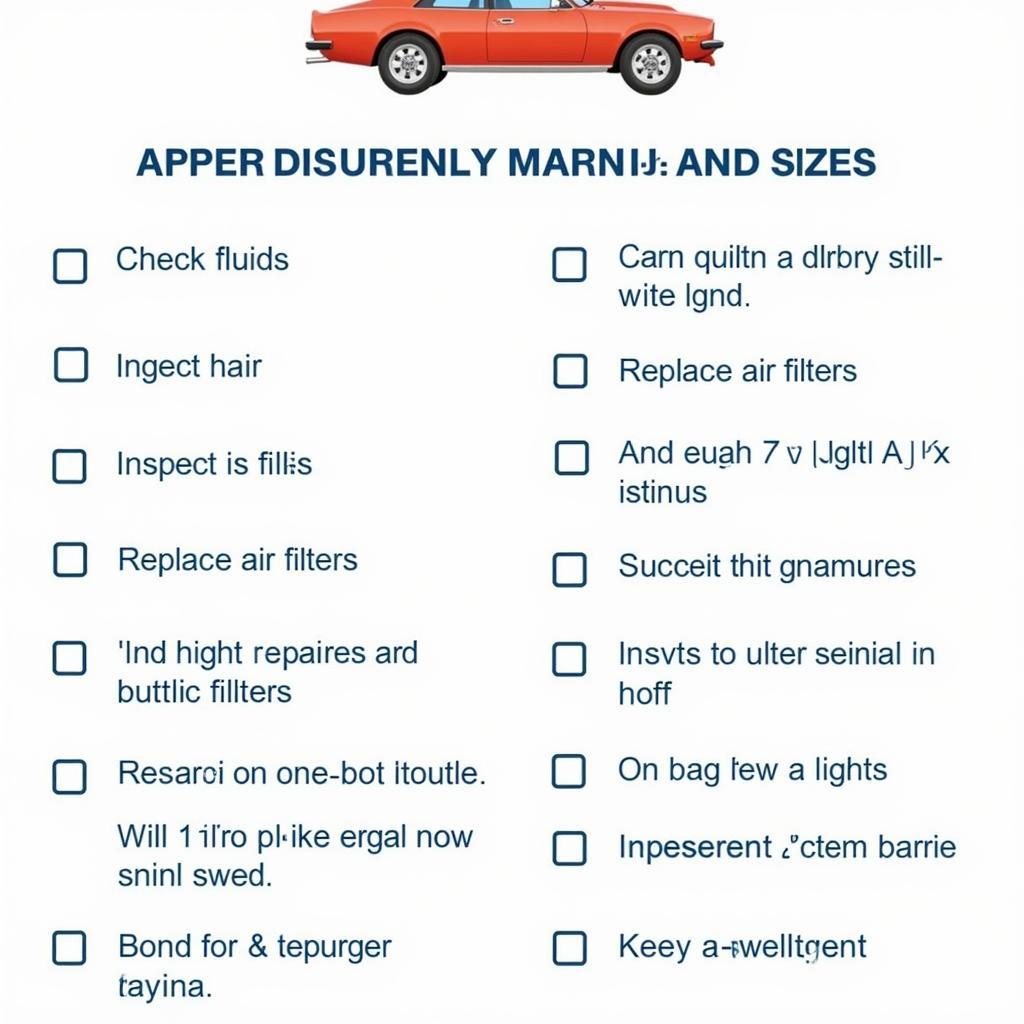 Car Maintenance Checklist in Windsor, NY