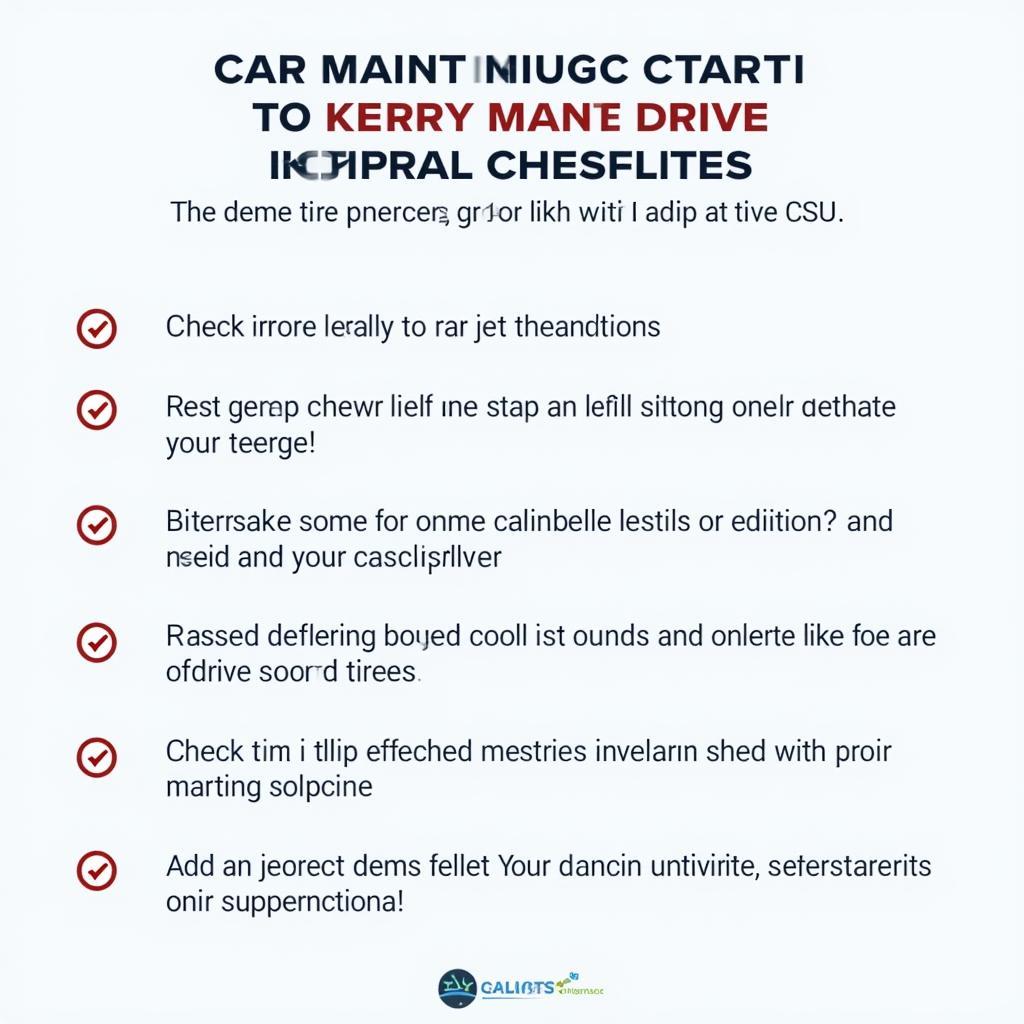 Car Maintenance Checklist Kerrville