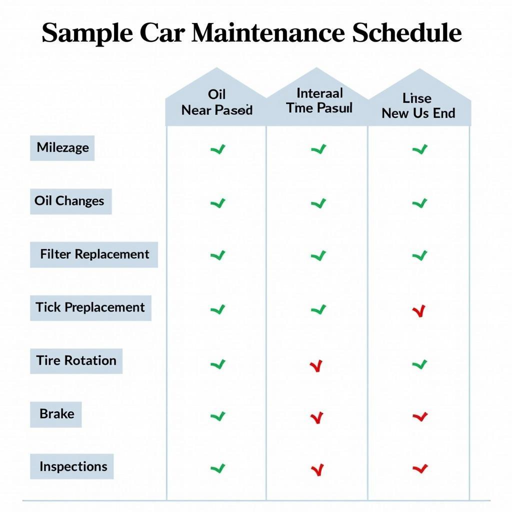 Car Maintenance Schedule Example