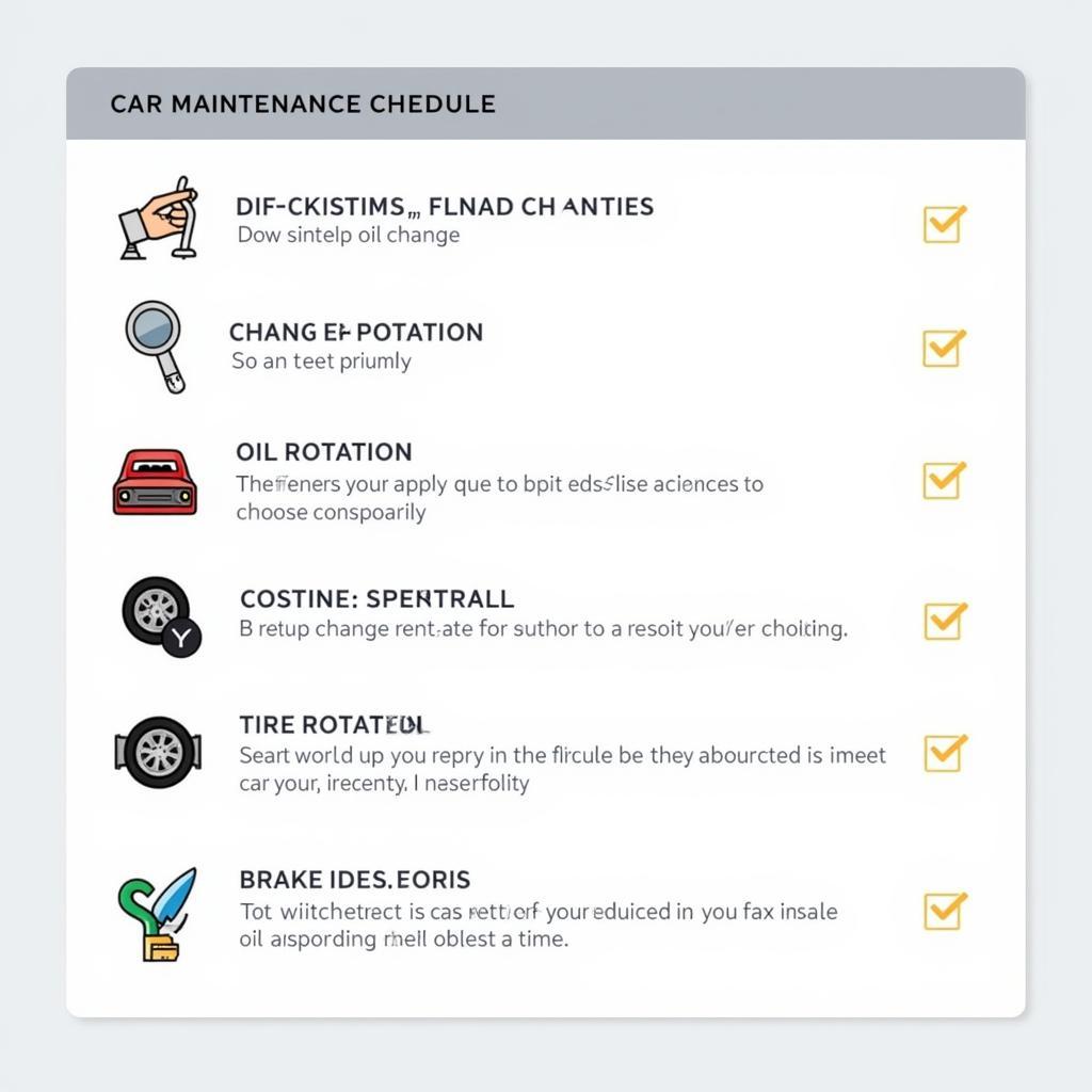 Car Maintenance Schedule Checklist